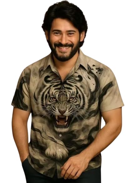 Image of RK Enterprise Men's Stylish Printed Lycra Half Sleeve Shirt for Men & Boys Design no VE Shirt-Parent