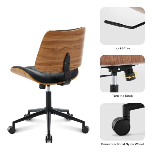 helvetica leather swivel office chair