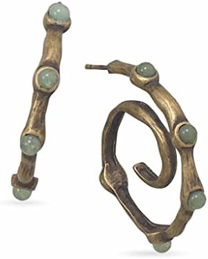 Gold Plated Aventurine Earrings