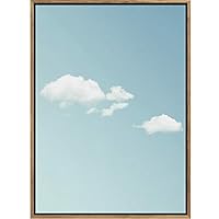 SIGNWIN Framed Canvas Wall Art Blue Gradient Sky Nature Clouds Photography Modern Art Contemporary Relax/Calm for Living Room, Bedroom, Office - 16
