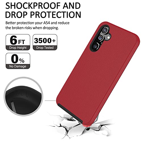 Coque Samsung Galaxy A54 5G antichoc double couche rouge