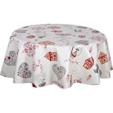 nappe alsacienne moins cher Rouge , Diamètre : 135 cm - Epaisseur : 0.1 cm