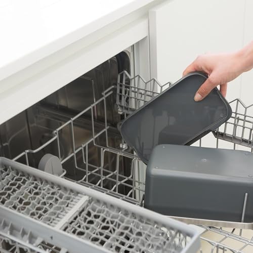 Brabantia Abfalleimer, Kunststoff/Edelstahl, Dunkelgrau, 22 x 13 x 11 cm, 1 Einheiten