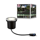 Paulmann 94228 Plug & Shine LED Außenleuchte Bodeneinbauleuchte rund incl. 1x3,6 Watt IP65 dimmbar Außenbereich Edelstahl Metall, Kunststoff 3000 K