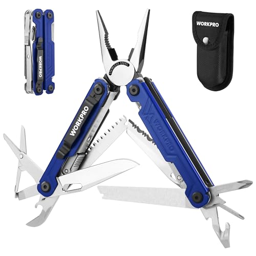 WORKPRO Multifunktionszange, 18 in 1 Multitool Werkzeug Faltbares Edelstahl...