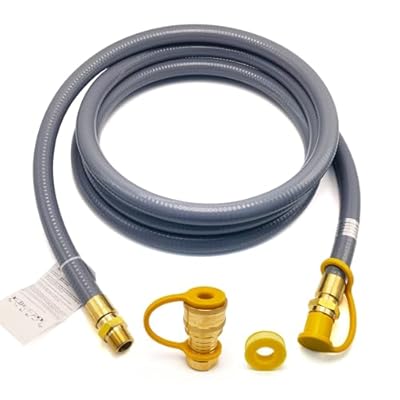 15FT, 24FT, 30FT 3/4" ID Natural Gas Hose with Quick Connect 3/4" ID Natural Gas Hose with Quick Connect Fittings for NG/LP Propane Appliances, Generators,Grill,Patio Heaters (15FT)