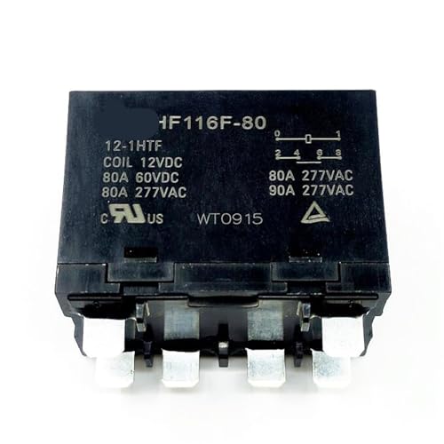 Relais 80A HF116F-80-12-1HTF DC12V haute capacité à 6 broches pour commutation lourde