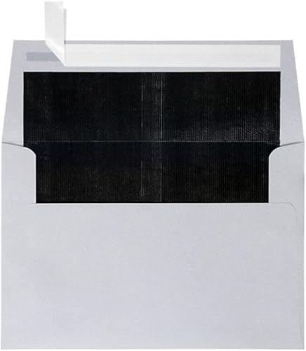 Vista 65 de LUXPaper Sobres de invitación con forro de aluminio A9 Despegar y prensar 5 3/4 pulgadas x 8 3/4 pulgadas Blanco con forro LUX dorado 60