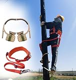 Juego de equipo de escalada profesional con arnés de seguridad y zapatos de escalada – Pitones de escalada de hierro reutilizables (550 mm) para equipos de escalada eléctricos