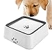 HAPPY HACHI Bebedero Perro Antigoteo con Filtro, 2L Cuenco Alimentación Lenta para Mascotas , Cuenco de Agua Flotante para Gato Abs, Sin Derrames, A Prueba de Polvo, Blanco