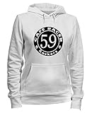sudadera mujer con impresion Sudadera con Capucha para Las Mujeras Blanca FUN0916 Cafe Racer Rockers Square 3 X 3