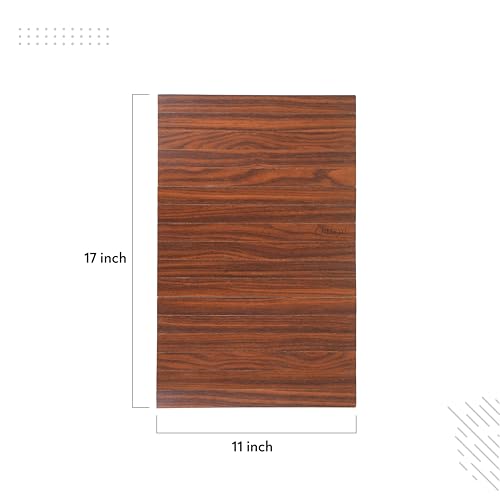 Image of Classyo Sofa Armrest Tray, Sofa Arm Tray - Dining Table Mats Flexible & Foldable - Suitable for Food, Drinks, Snacks, Cup- Engineered Wood (11 in x 17 in)