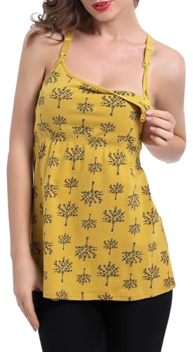 SUIEK Women's Nursing Tank Top Cami Maternity Bra Breastfeeding Shirts (Small) - Thumbnail 2