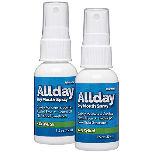 Allday Dry Mouth Spray - Maximum Strength Xylitol, 1.5 oz (Pack of 2)