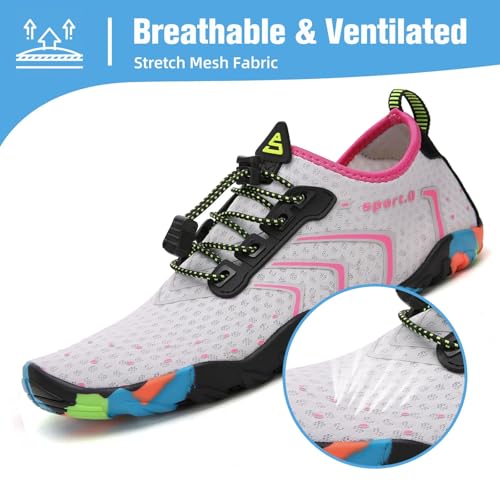 Image of Mishansha Water Shoes for Women Men, Quick-Dry Barefoot Swim Shoes with Drainage Holes, Lightweight Aqua Shoe for Beach Pool River Boating Yoga Walking