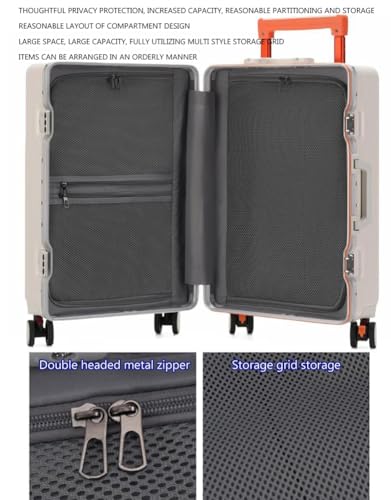 Large Suitcase 4 Wheels Lightweight Medium Hardshell Suitcase Multi Functional Silent 360 ° Universal Wheel Belt Cup Holder,2,20in3