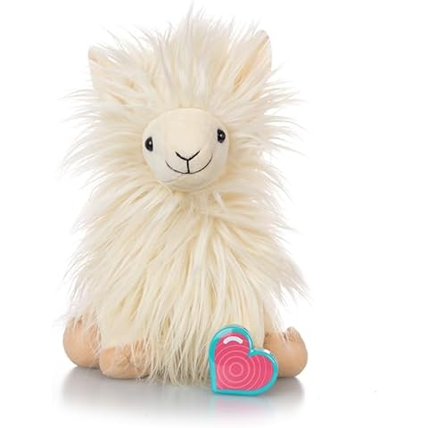 MBHB Digital Voice Recorder Stuffed Animal w/20 Second Recorder, Capture Baby's Heartbeat During Pregnancy + Ultrasound for Baby Showers, Registry, Birthdays, New Mom Gift, Vintage Alpaca Cover