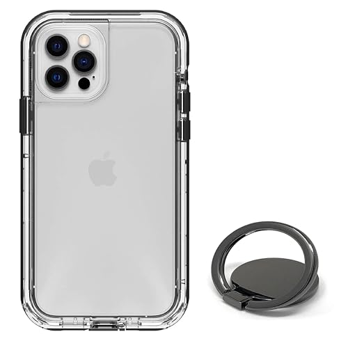 Coque iPhone 12 / 12 Pro LifeProof Next antichoc noire avec anneau béquille