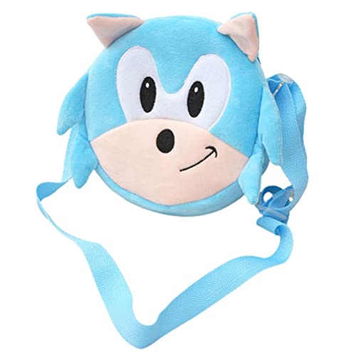 DACHAN Anime Plüsch Umhängetasche süße Cartoon Sonic der Hedgehog Crossbody Body Messenger Bag Handtasche kreative Kinder Geburtstag Weihnachten Cover