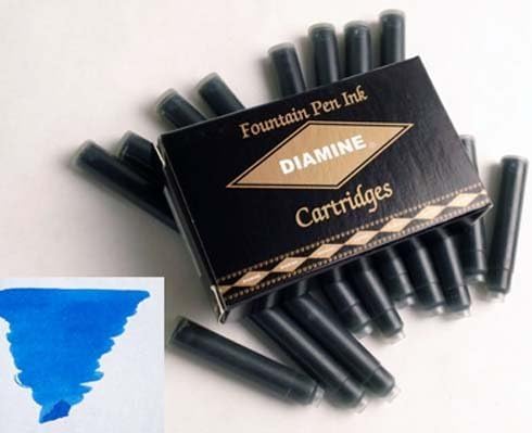 Diamine Refills Royal Blue Pack of 18 Fountain Pen Cartridge - DM-8002