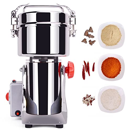 500G Comercial Molinillo De Grano Eléctrico Molinillo De Hierbas Acero Inoxidable Tipo Oscilación Molinillo De Molino De Grano Alta Velocidad Molino De Cereales Para Cereal Bean Café Especias Pimienta