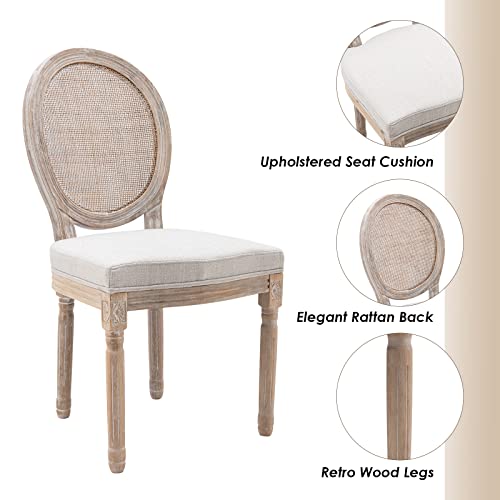 Guyou-Farmhouse-Dining-Chairs-Set-of-2-Upholstered-Dining-Room-Chairs-with-Round-Rattan-Back-French-Country-Accent-Chair-Side-Chairs-with-Distressed-Wood-Frame-for-Kitchen-Living-Room-Beige 41QMhXcgneL