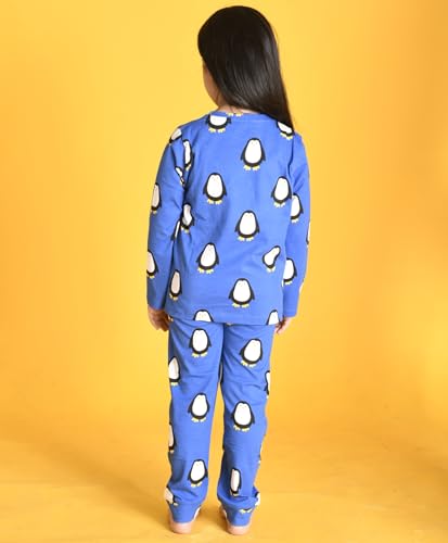 Image of Anthrilo Pure Cotton Printed Pyjama Set for Girls | Sleepwear | Night Suit, Night Wear | Long Sleeves T-Shirt & Pyjama | Regular Wear | 0-14 Years