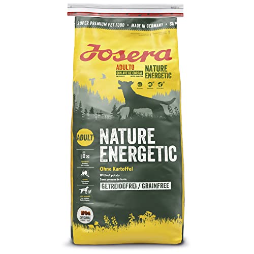 JOSERA Nature Energetic GRAIN FREE 15 kg | Croquettes pour chien actif | Sans céréales et sans pommes de terre | Nourriture Super Premium pour chien adulte | Sac de 15 kg