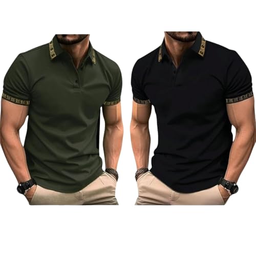 Image of GRECIILOOKS Tshirt for Man | Polycotton Regular Fit Half Sleeve Mens Tshirt | Polo Casual T Shirt for Man | Perfect for Golf, Travel & Outdoor Casual Look