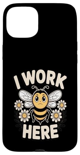 I Work Here Bee Workplace ���[���A ���p �X�}�z�P�[�X iPhone 15 Plus �p