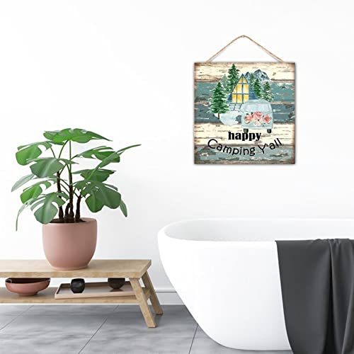 Placa de madera divertida de verano para decorar hogares campestres 8
