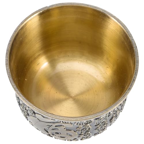 JOINPAYA Tasse à Liqueur en Alliage de Zinc Bronze 60 Ml, Verre à Vin Réutilisable Multifonction, Gobelet Compact pour Boissons Chaudes et Froides, Accessoire Maison Style Chinois,