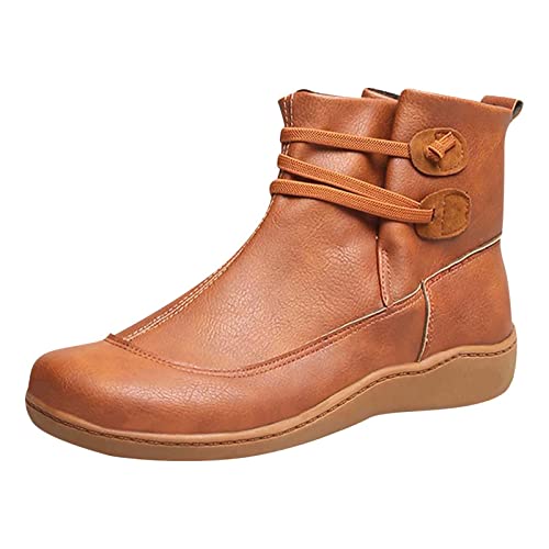 oiangi Womens Elastic Band Flat Boots