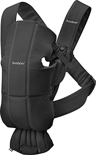 Image of BabyBjörn Baby Carrier Mini, Cotton, Black
