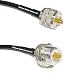 25 feet RG58 Silver Plated PL259 UHF Male to N Female Bulkhead RF Coaxial Cable