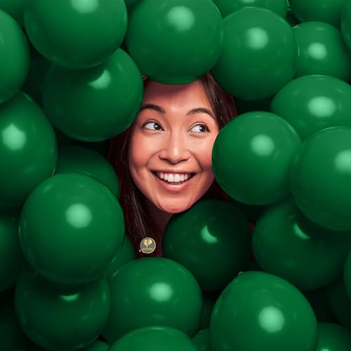 Image of AFTERLOON Biodegradable Natural Rubber Latex Mini Balloons 100 pcs Jade Green 5 Inch, Plastic-Free Alternative Matte Color Durable Thickened Extra Strong Helium Float, Garland Arch Wedding Decor