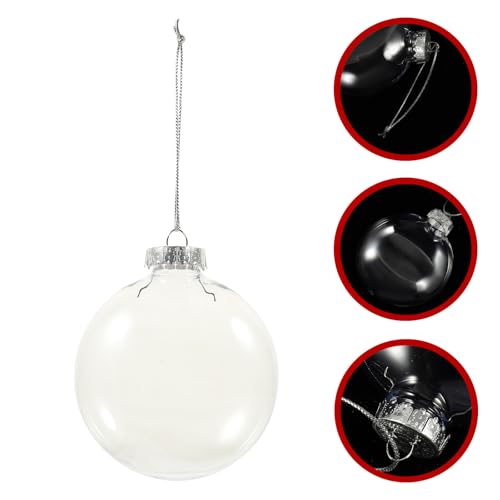 Boule de Noël transparente incassable plastique PET Angoily divisible x6