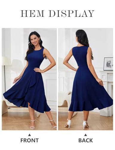 Image of DRESSTELLS Women's Cocktail Party Formal Wedding Guest Church Modest Prom Long High Low Evening Dress