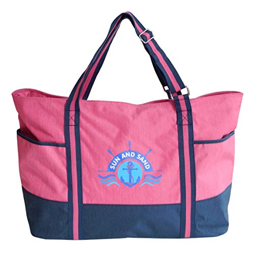 ZMOKA® Sun and Sand by J.Jones - Bolsa de playa deportiva, color rosa