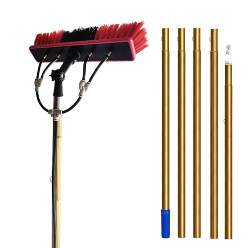 Kit profesional de limpieza de paneles solares con cepillo alimentado por agua para limpieza de ventanas y mantenimiento fotovoltaico, herramienta eficiente y fácil de usar para un rendimiento óptimo.