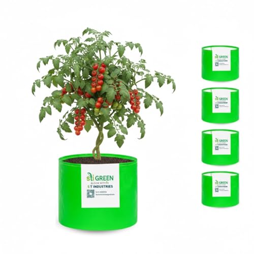Image of HDPE Grow Bags 20X20 Inch (Pack of 5) | 260 GSM Plant Grow Bags UV-Protected Garden Bag | Growbags for Plants Terrace Gardening | Heavy Duty Plant Bag