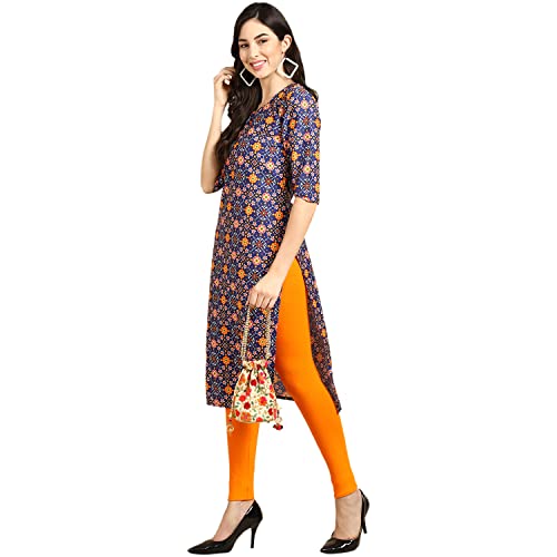 Image of Pinkmint Women's Crepe Digital Print Straight Kurta