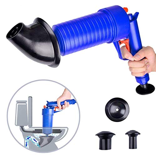 Alotm Toilet Plunger, Air Power Drain Strainers Blaster Gun High Pressure Drain Plunger
