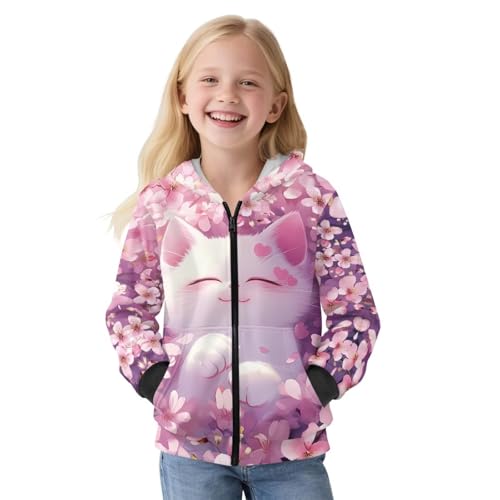 Girls Zipper Hoodies with Pocket Casual Hoody Breathable Soft Fleece Sweatshirt Long Sleeve Sport Activewear Tops2