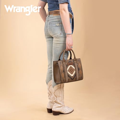 Image of Wrangler Tote Bag for Women Western Purse and Aztec Satchel Handbag