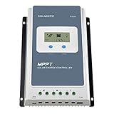 EPEVER 40A MPPT Solar Charge Controller 100V Input Tracer 4210AN with Display Negative Ground Lithium Battery Charger Work with LiFePO4