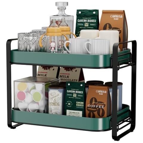 QECOUI 2 Tier Cup Holder and Organizer Cover