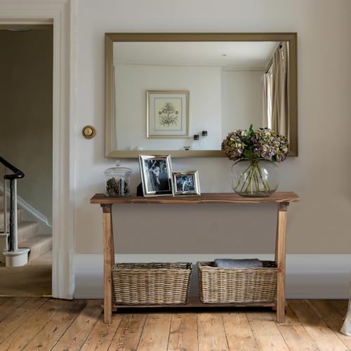 Ivilla Farmhouse Console Tables For Living Room, Solid Wood 2-Tier Sofa Table thumb #5