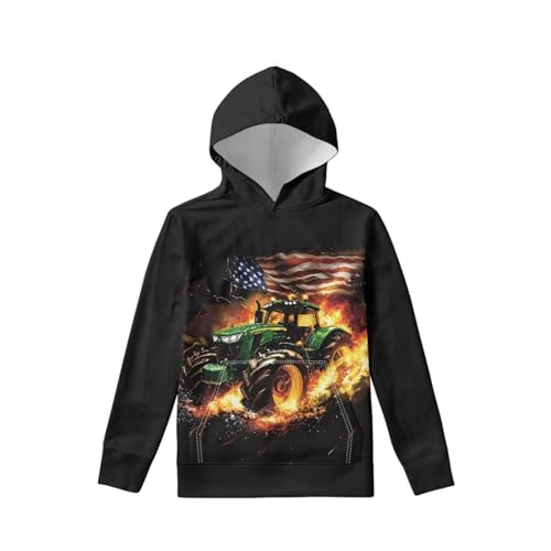 Talayituse Hoodies Sweatshirts for Boys Kids Casual Long Sleeve Pullover Hooded Jumpers Tops with Pocket for 6-16 Years3