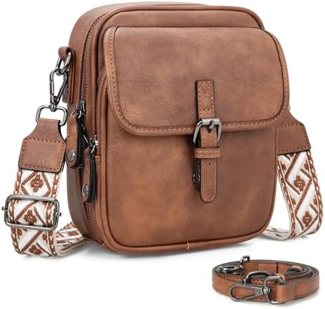 Leather Crossbody Bags for Women Small Messenger Bag Cell Phone P...